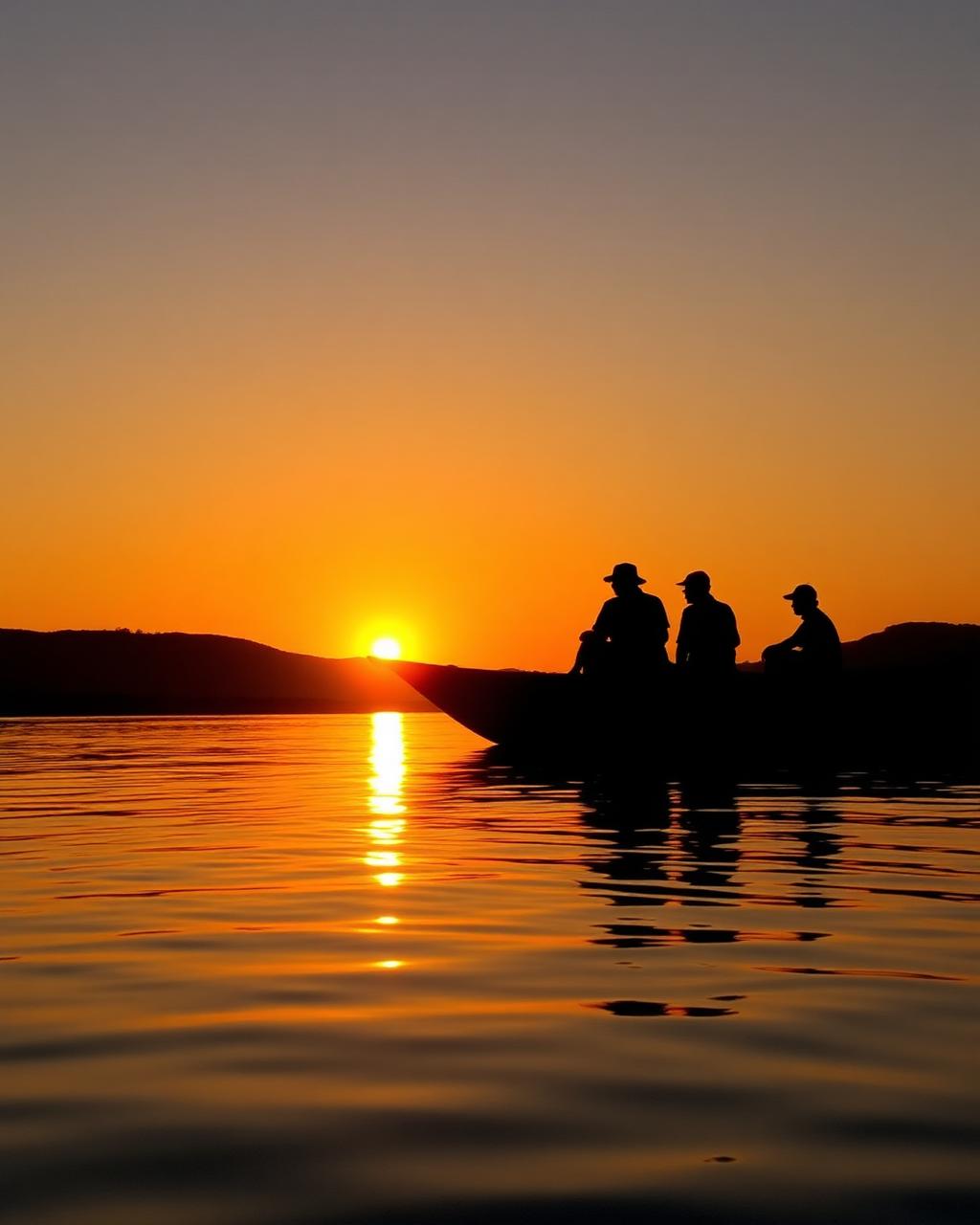 Boat ride at sunset on Lake Victoria